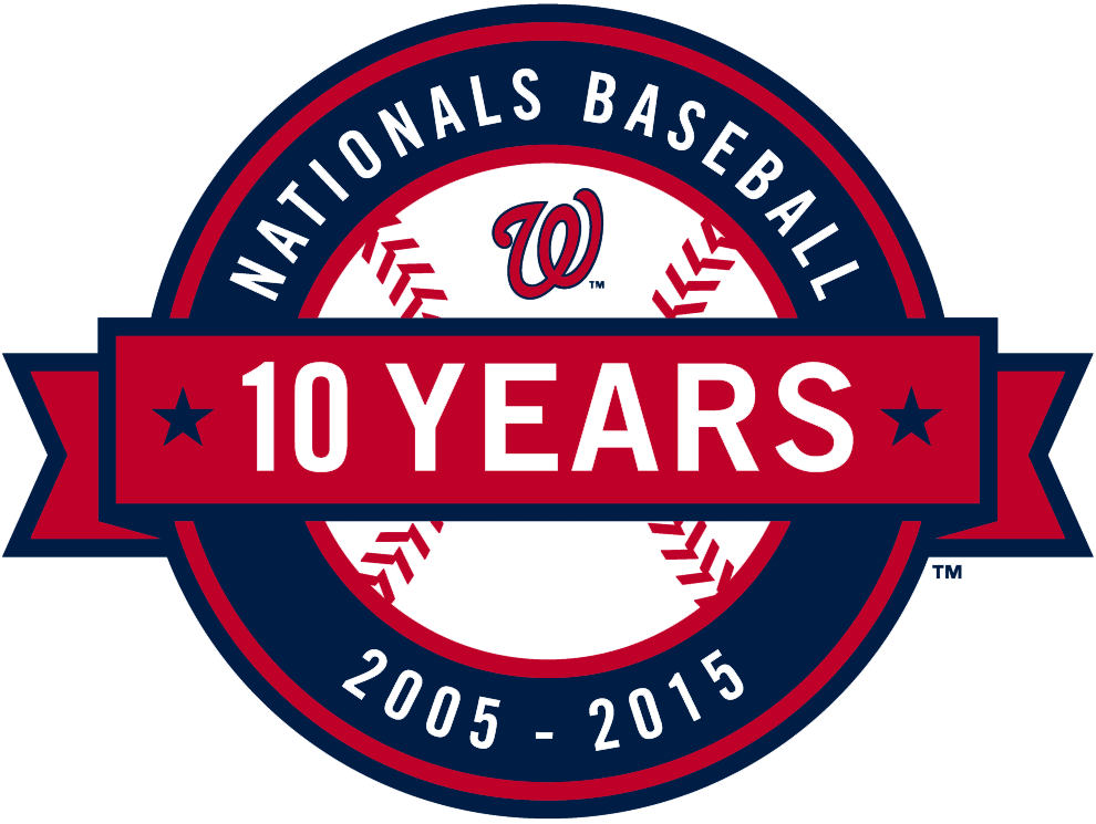 Washington Nationals 2015 Anniversary Logo iron on transfers for fabric